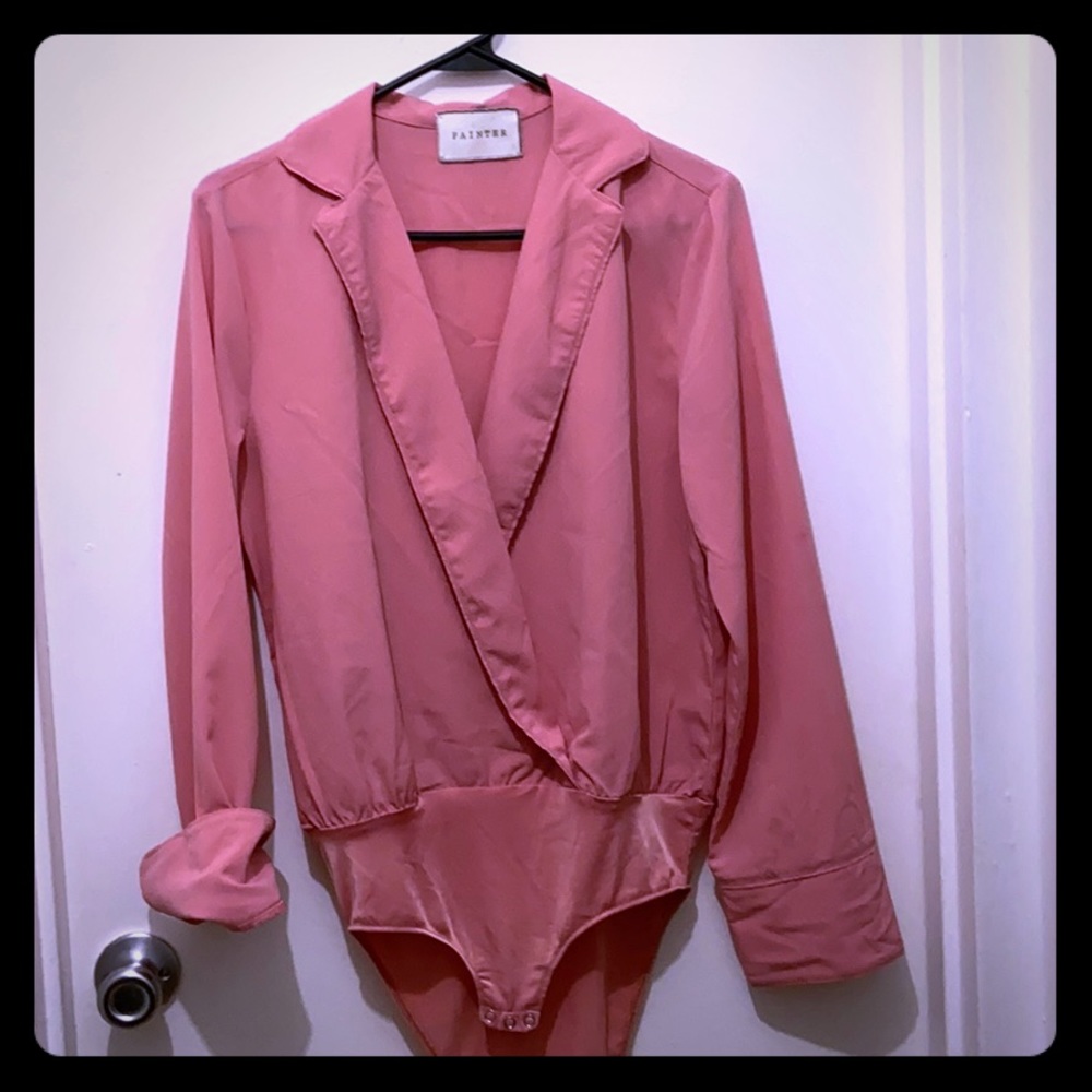 Pink shirt bodysuit